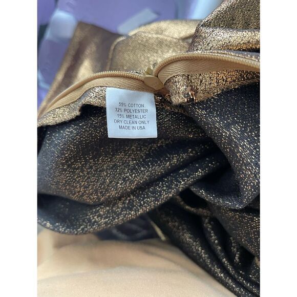 Elegant Metallic Reem Acra One-Shoulder Gown - Picture 11 of 11